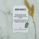 Moon Goddess White Sapphire Pendant