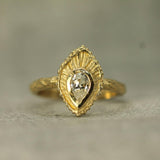 Dripping Sunshine Moissanite Ring