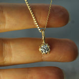 mermaid treasure lab-grown diamond pendant in 10k yellow gold