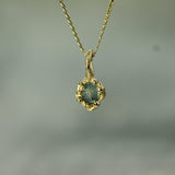 Mermaid Treasure Raw Sapphire Pendant