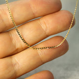 solid gold 1.5mm curb chain on hand