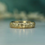 14k yellow gold jasper band