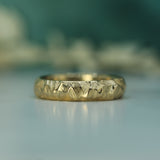 14k yellow gold jasper band