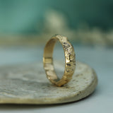 14k yellow gold jasper band