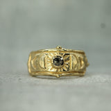 Moon Goddess Salt & Pepper Diamond Ring