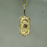 Moon Goddess Salt & Pepper Diamond Pendant