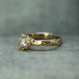 mermaid treasure lab-grown diamond engagement ring in 14k yellow gold