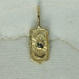 Moon Goddess Salt & Pepper Diamond Pendant