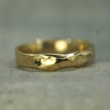 14k yellow gold soft wedding band