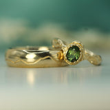 14k Yellow Gold & Green Sapphire
