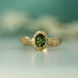 14k Yellow Gold & Green Sapphire