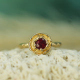 Ocean Rose Ruby Ring