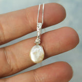 Waxing Moon Pearl Pendant