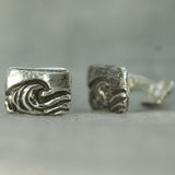 wave designed cufflinks