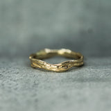 goldstream water inspired band in 14k yellow gold