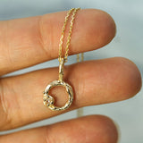 Swirling Sapphire Pendant