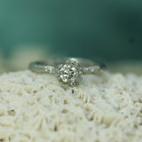 salt & pepper diamond ring in 19k white gold