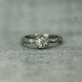 salt & pepper diamond ring in 10k white gold