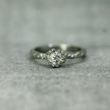 .4ct salt & pepper diamond ring in 19k white gold
