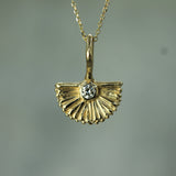 10k yellow gold diamond pendant