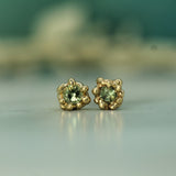 mermaid treasure sapphire studs with green sapphire