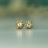 mermaid treasure white sapphire studs