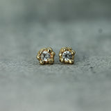white sapphire studs