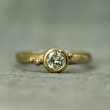 Diamond Coastal Droplet Engagement Ring