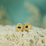 Dark Blue Ocean Pebble Studs