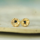 Dark Blue Ocean Pebble Studs