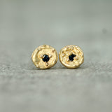 Dark Blue Ocean Pebble Studs