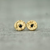 Dark Blue Ocean Pebble Studs