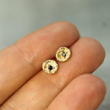 Dark Blue Ocean Pebble Studs