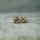 Mermaid Treasure White Sapphire Studs