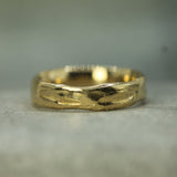 calm waters men's bands in 14k yellow gold