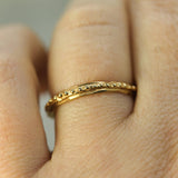 mermaid trail wedding band on hand