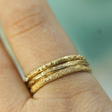 Elements Stacking Rings (14k Size 4-8)