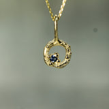 Swirling Blue Sapphire Pendant