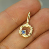 Swirling Blue Sapphire Pendant
