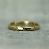 hammered women's gold band