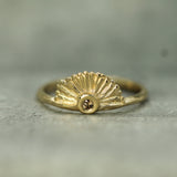 Little Sunrise Champagne Diamond Ring