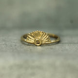 Little Sunrise Champagne Diamond Ring