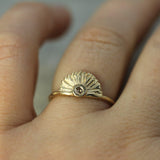 Little Sunrise Champagne Diamond Ring