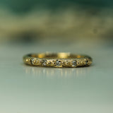 salt & pepper diamonds set in 14k yellow gold