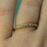 mermaid trail band with salt & pepper diamonds