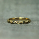 salt & pepper diamonds set in 14k yellow gold