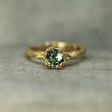 Mermaid Treasure Green Sapphire Ring