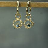 Swirling Sapphire Sleeper Charms