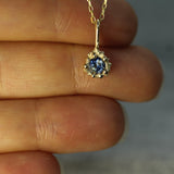 Mermaid Treasure Blue Sapphire Pendant
