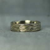 cathedral grove wedding band in 14k white gold